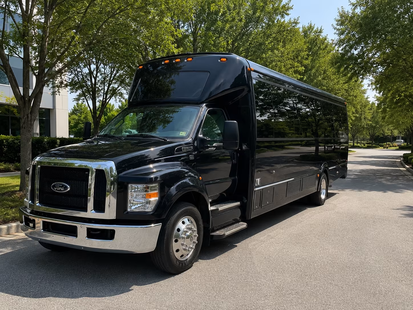 Interior of a party bus rental serving Wichita
