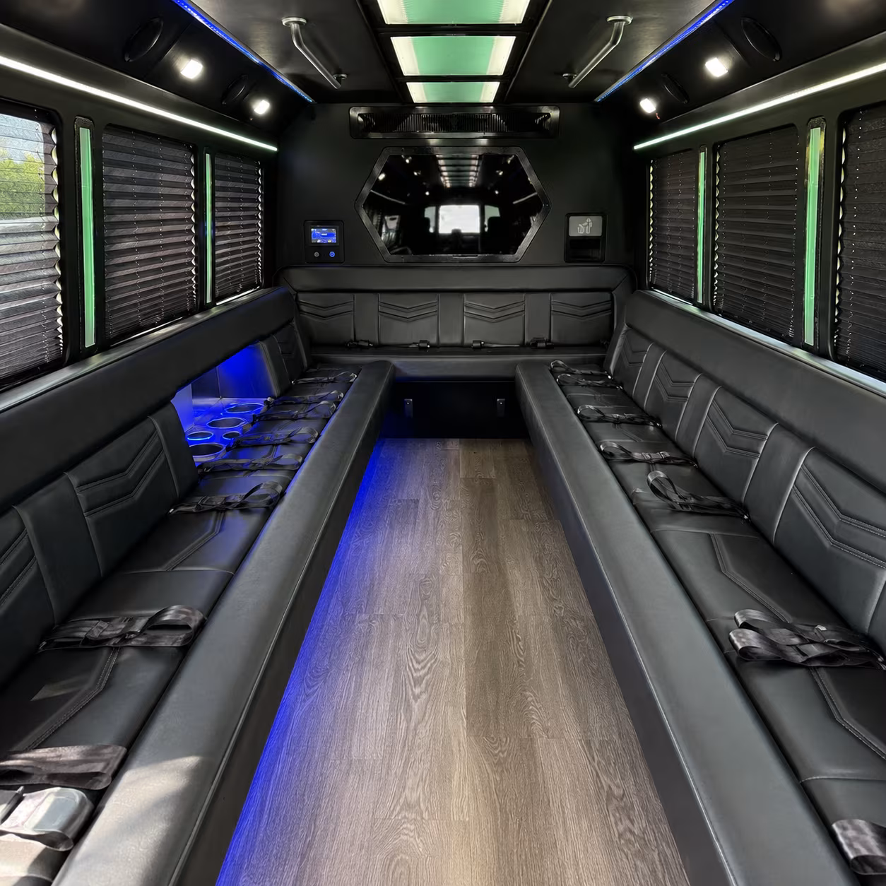 Wichita Birthday, Sweet 16, & Quinceañera Transportation party bus exterior