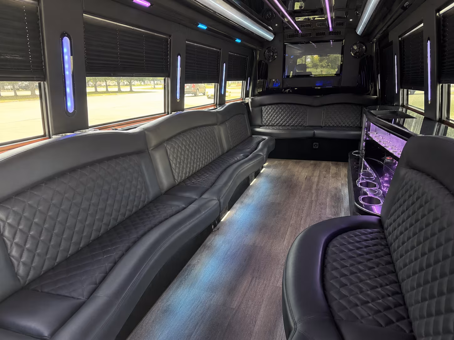 Wichita Private Event Transportation party bus exterior