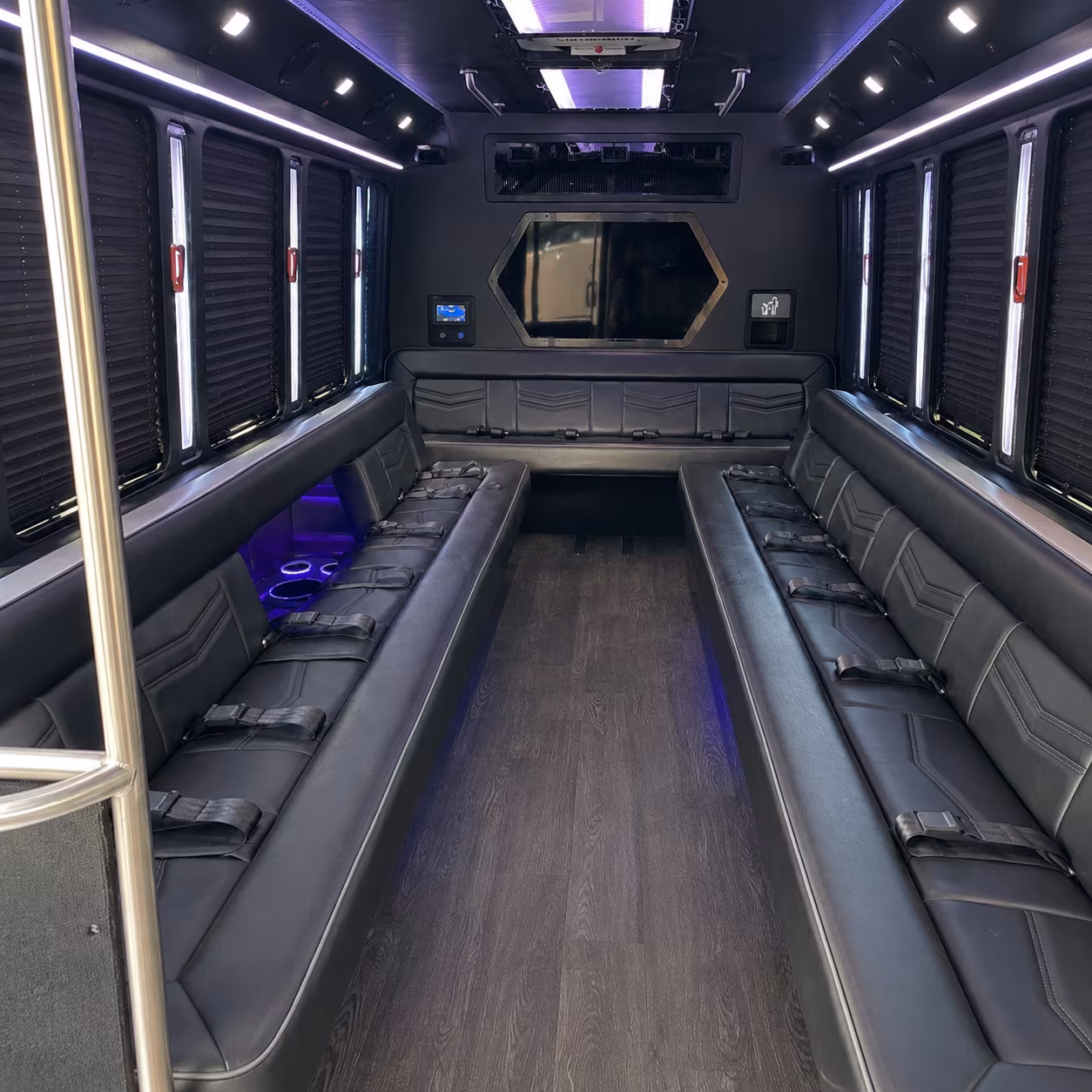Wichita Sporting Event Transportation party bus exterior