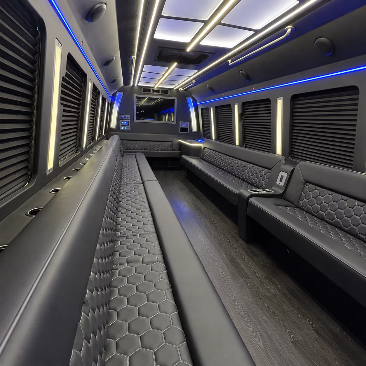 Wichita Sporting Event Transportation party bus exterior