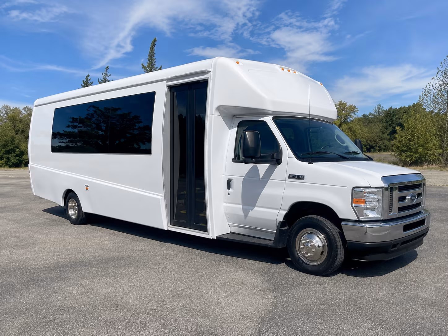Wichita Wedding Transportation party bus exterior